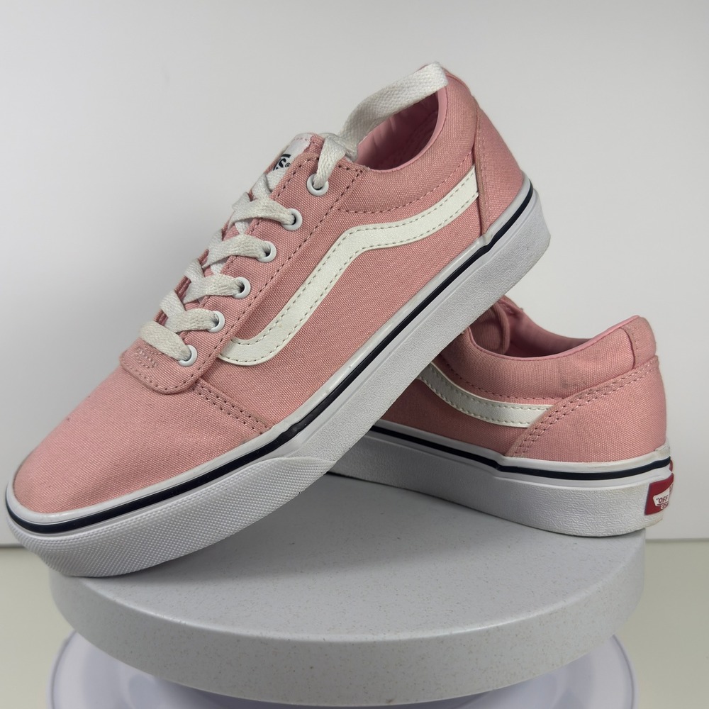 Vans Old Skool Shoes‎ Womens Size 5 Pink Excellent Canvas Low Top Skate Sneakers
